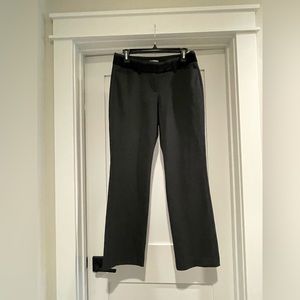 Express Editor dark charcoal with black trim pants. Size 4S. Like new condition.